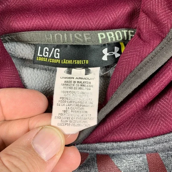 USC Trojans Hoodie Mens Large Grey Cardinal Under Armour Storm Pocket Sweatshirt - Picture 4 of 11